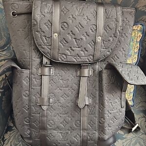 Black Monogram Backpack